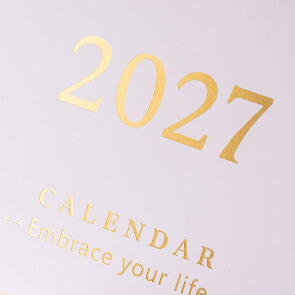Foldable Table Calendar Standing Academic Planner 2027 Desktop Desk Calendar Office Supply