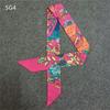 Fan Butterfly Printing Skinny Bag Scarf 2024 New Small Silk Scarf For Women Luxury Brand Foulard Women Tie Fashion Head Scarves