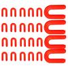 100 шт. Пластиковые клинья U-образной формы Красные 3 мм Толщина Выравнивающие проставки для плитки Подкладки-подковки для строительной отрасли