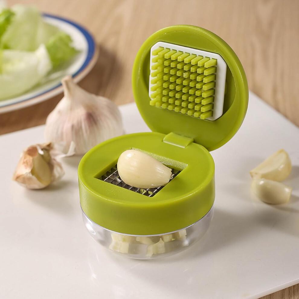 Garlic Chopper Mini Garlic Crusher Stainless Steel Press for Vegetables Onion Ginger Chili Peanut 2-Pack