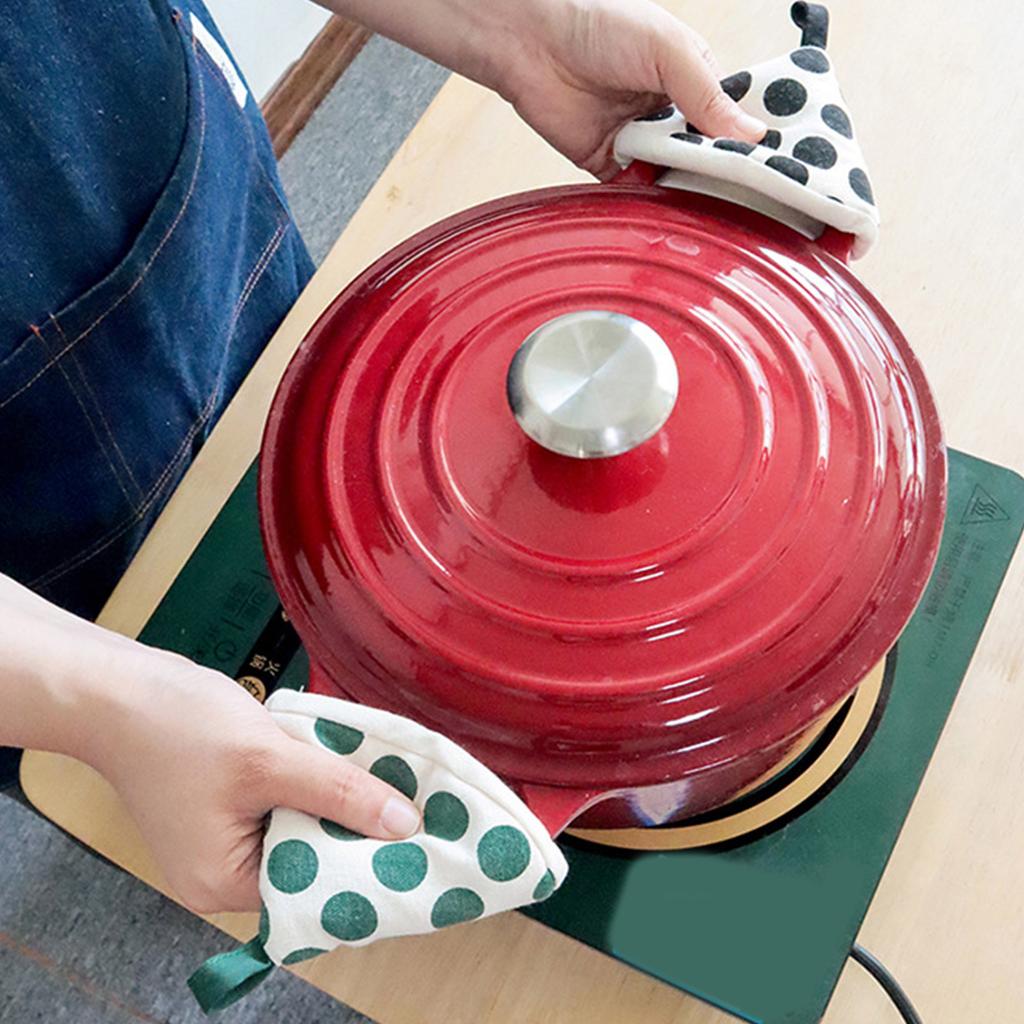 Термостойкая крышка ручки кастрюли перчатка ручка против ожогов зажим для ручки кулинарная перчатка кухонный аксессуар хлопковый материал