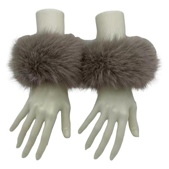 1 пара искусственных меховых напульсников, пушистые женские плюшевые манжеты, ветрозащитный тепловой аксессуар для курток и свитеров