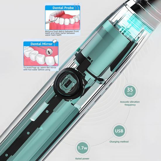 Ультразвуковой очиститель зубного налета Портативный электрический стоматологический скалер USB-перезаряжаемый прибор для удаления зубного камня Устранитель зубного камня Инструменты для чистки зубов