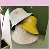 Trendy Double-sided Fisherman Hat For Women With Breezy Polyester Fabric And Daisy Print For All Seasons