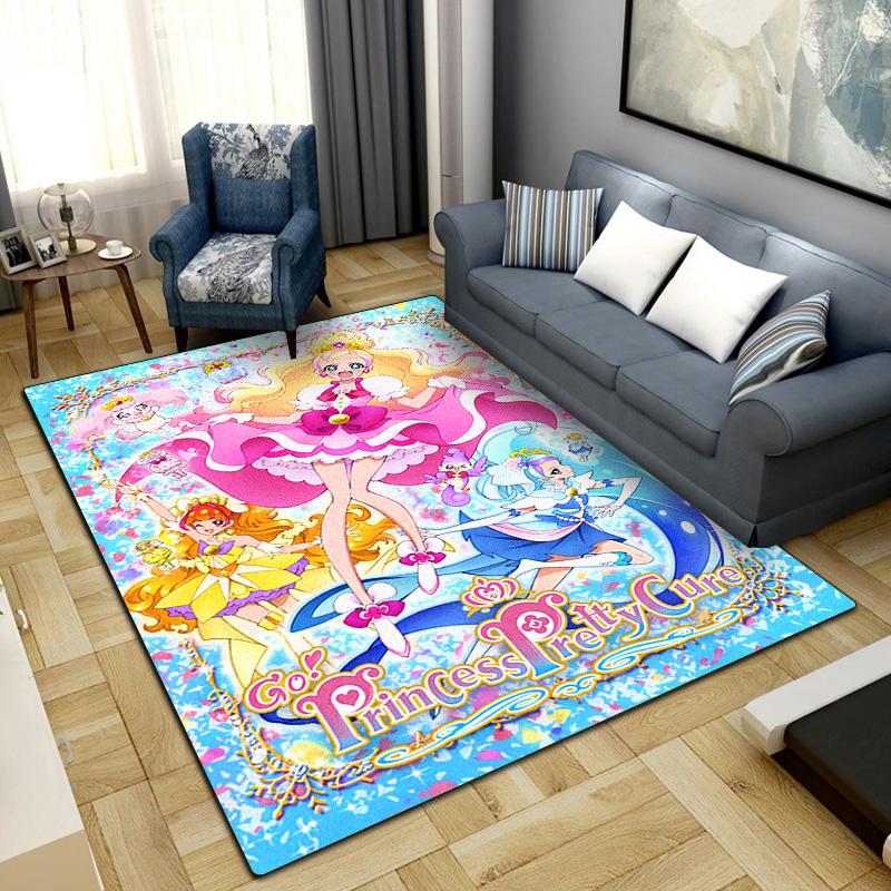 Pretty Cure Anime Rug Carpet Large Area Rug Non Slip Washable Floor Mat Gamer Room Bedroom Home Decor LXR85