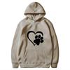 2025 spring and autumn men's black cat claw love couple shirt hooded sweater direct supply one piece hair