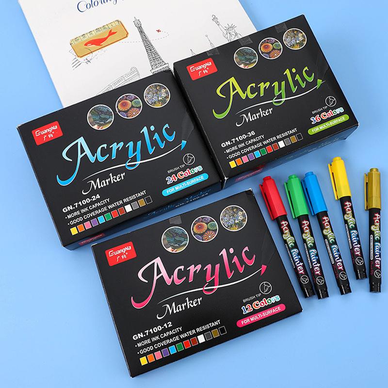 Набор маркеров 12-100 цветов с тонким и острым наконечником - профессиональные художественные маркеры для взрослых, идеально подходят для рисования, набросков, раскрашивания и анимации