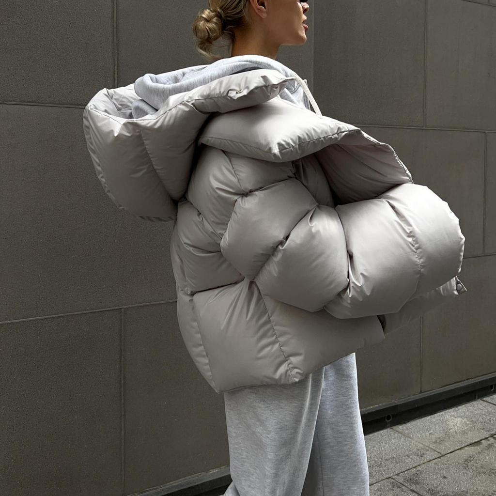 Winter Warm Cotton Puffer Jackets Women's Loose Parkas Coat Vintage Bread Jacket Outwear Office Ladies Quilted Jacket