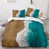 Ocean Themed Duvet Cover Set, Beach Theme Kids Bedding Sets,Coastal Comforter Cover,Teen Boys Girls Childrens Bed Sets,Blue Full