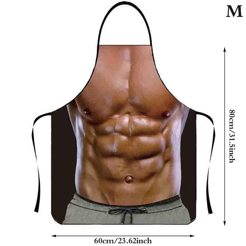 Muscle Man Funny Kitchen Apron For Woman Decoration Personality Kitchen Supplies