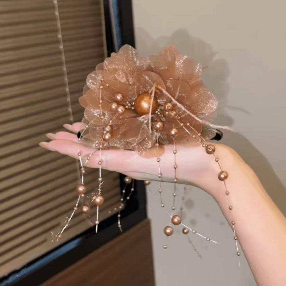 Tassel Grasping Clip Plastic Hair Accessories Fashion Bow Hairgrips Women