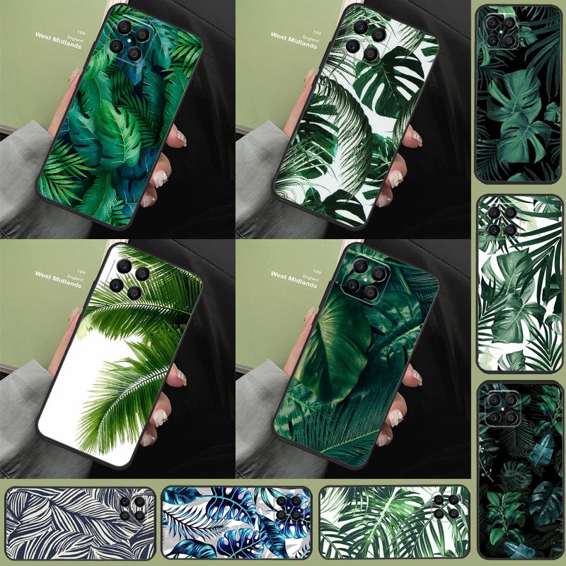 Tropical Green Plant Leaf Case For Honor X9c X8a X8b X9b X9a X8 X9 50 70 90 Lite Honor 200 Lite Magic 5 6 7 Pro Coque