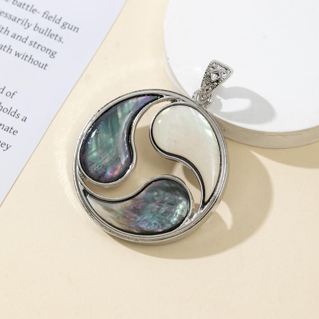 1 шт., ожерелье с подвеской в виде рыбы Инь-Ян из натуральной ракушки - духовные украшения ручной работы для равновесия и гармонии, подвески в стиле бохо своими руками, подарок для женщин и мужчин