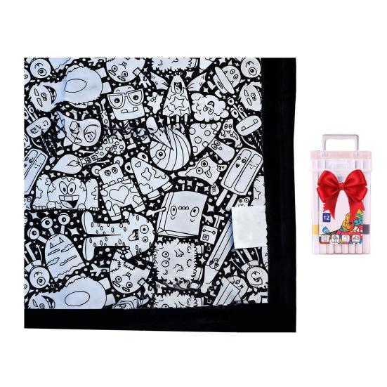 Раскраска-одеяло сделай сам, раскрась свое собственное одеяло, арт-проект с маркерами, моющееся цветное искусство, поделка, плед для домашнего декора, развлечение для праздничной вечеринки