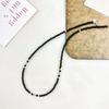 Ожерелье из стерлингового серебра 925 пробы с бусинами из черного агата, корейский стиль, чокер для женщин