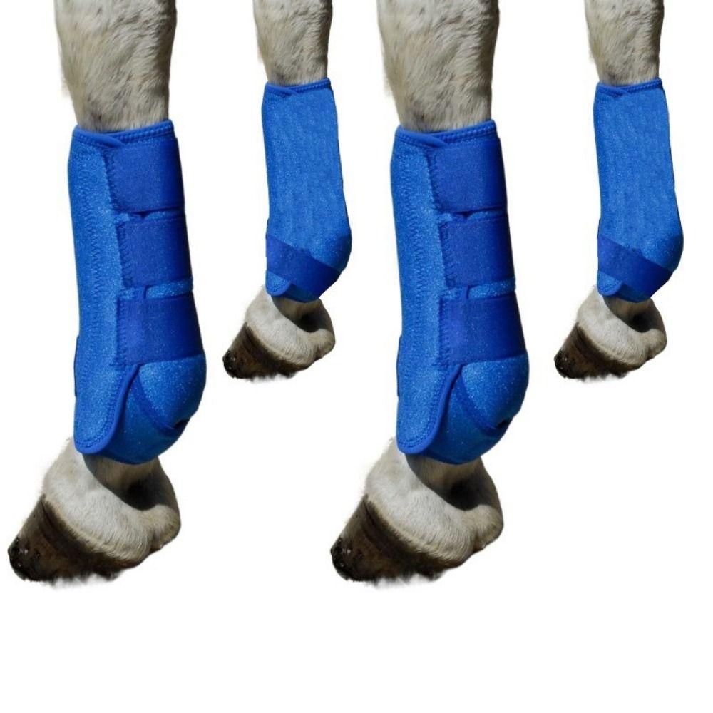 4pcs/set 3 Size Horse Sport Boots Set Colorful Leg Protective Support Gear  Protect Horse Legs
