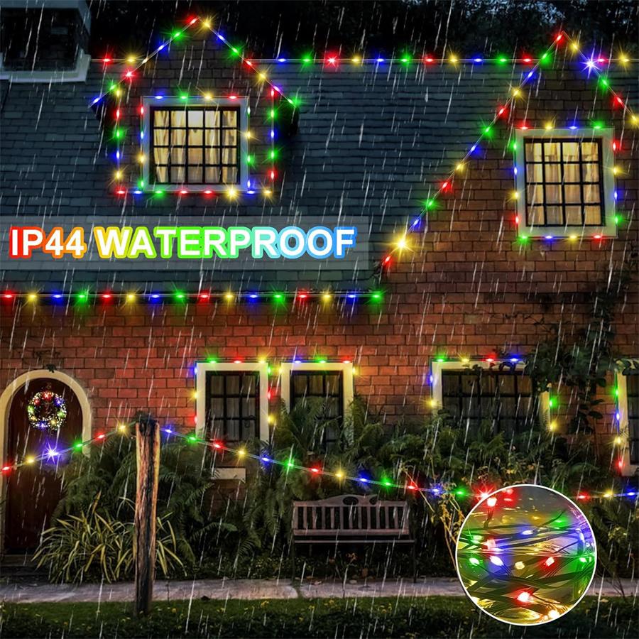 20 м 50 м 100 м солнечная гирлянда на открытом воздухе ПВХ веревка гирлянда на солнечной батарее рождественская гирлянда для украшения деревьев, заборов, бассейнов