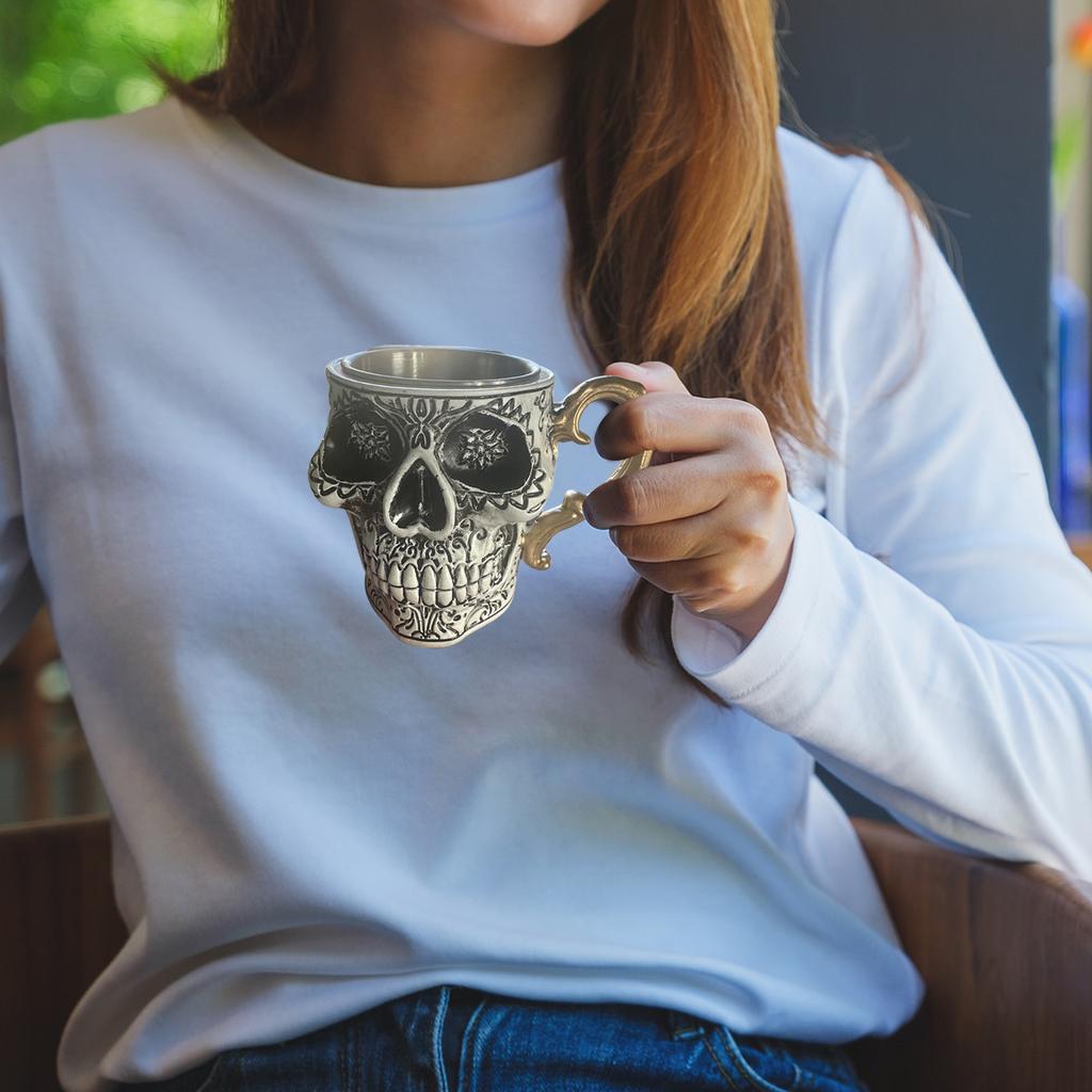 Кофейная чашка, Позолоченная готическая чайная чашка из смолы,Кофейная чашка