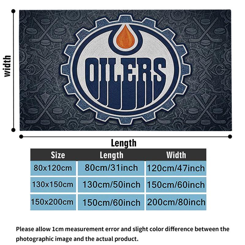 Edmonton Oilers Print Flannel Blanket High Quality Warm Comfortable Cover for All Seasons Perfect for Gifts Home Decor