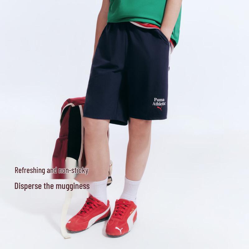 Puma Детский летний комплект из футболки с пэчворком T7 и шорт 2026