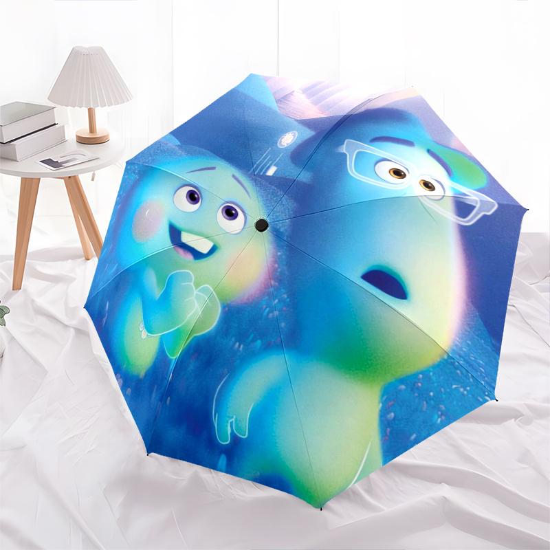 Soul Durable Cartoon Folding Umbrella, Portable 3-Fold Compact Umbrella for Men and Women, Suitable for Travel or Daily Use.P072