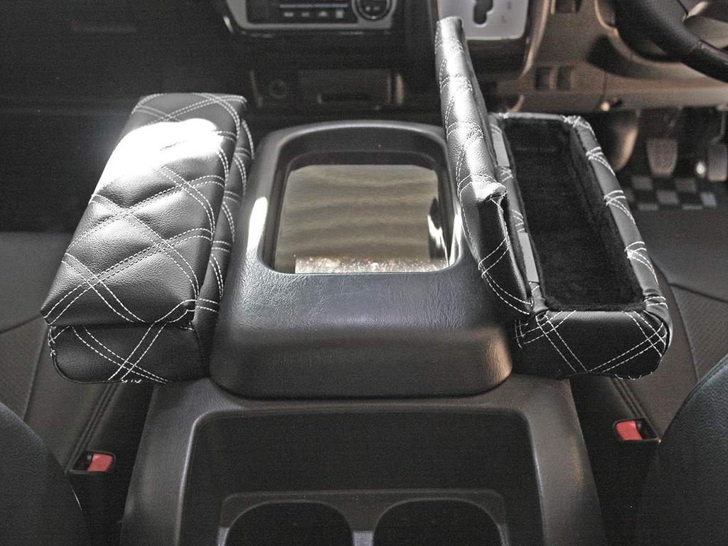 Armrest Console Box with Storage Compartment for Toyota Regius 200 Series Super and Right Set with White TRISTAR'S Hiace, Ace, (1st-8th Generation,