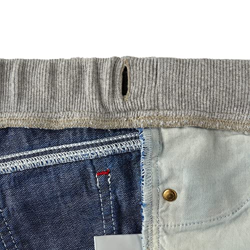 Miki House 10-3205-490 Брюки, Длинные брюки, Деним, Хикори, Логотип, Простые, Для мальчиков, Для девочек, Для малышей, Для детей, Детская одежда, Индиго, 130