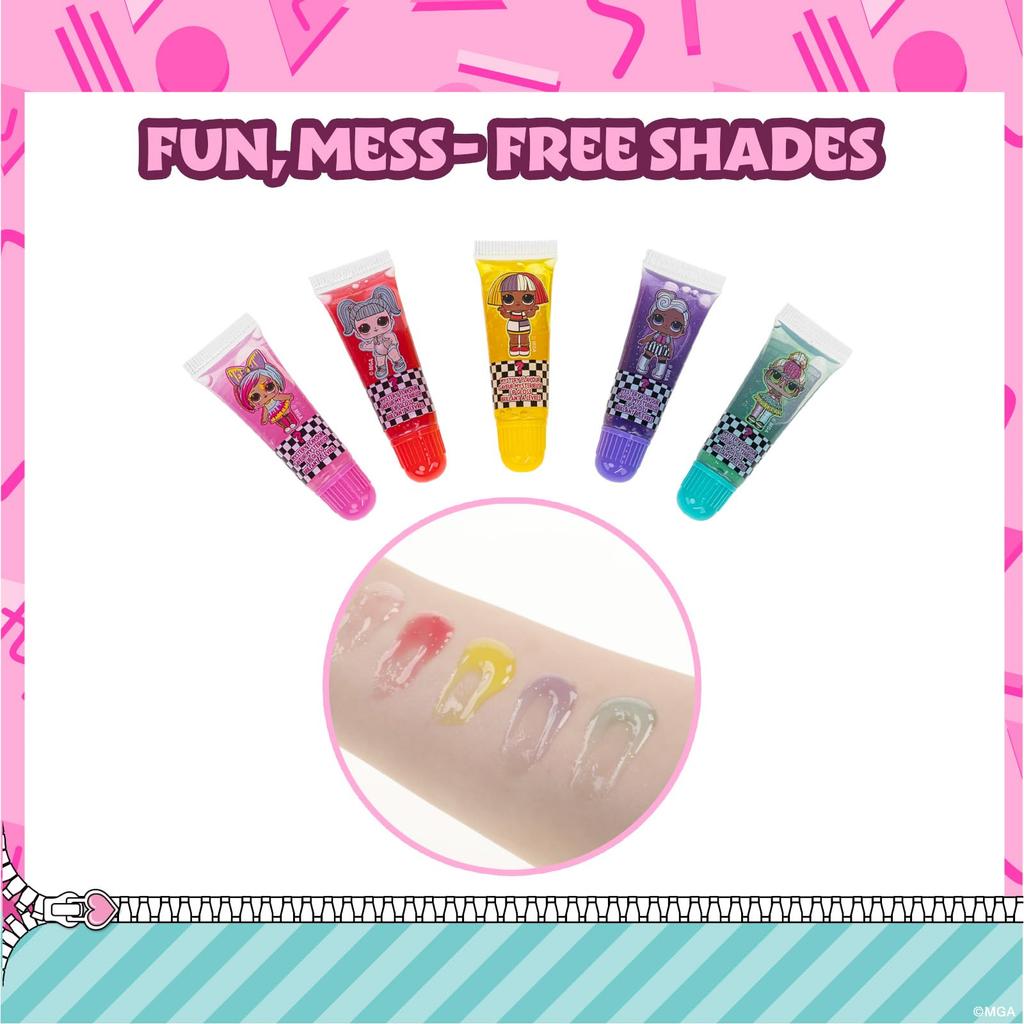 TownleyGirl LOL Nail Polish for Includes a Surprise Lip and Nail Set Peel-Off Kids, Bottle! Stickers, 11-Piece [Item]