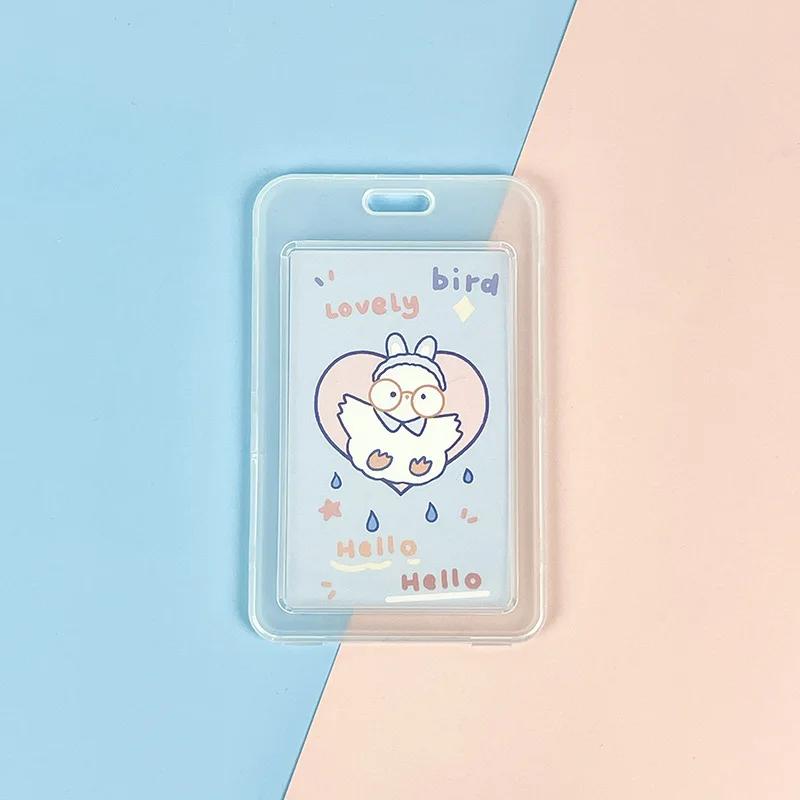 Kawaii Cartoon Lanyard Card Cover for Student Bus Cards Case Work Card Covers Id Credit Holder Storage Bags