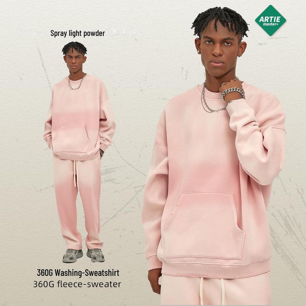 ARTIE Мужской комплект из толстовки и брюк в винтажном стиле с распылением 2023 года