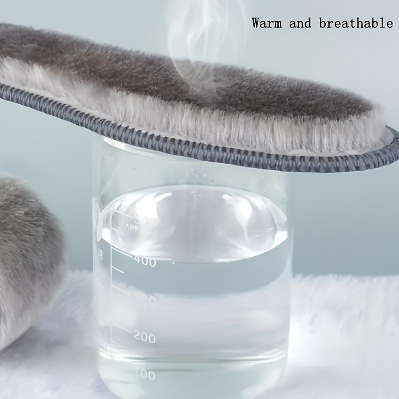 Cozy Thermal Felt Insoles for Men & Women Breathable Shock-Absorbing Winter Boot Inserts with Imitation Rabbit Fur Insoles