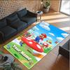 Personalized Crystal Velvet Carpet Custom Name Text,Super Mario Anti Slip Area Rug For Home Decoration