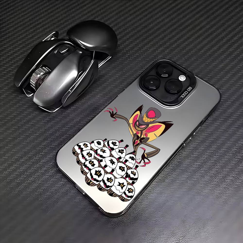 Sir Pentious H-Hazbin H-Hotel Phone Case For iPhone 17, 16,15,14,13,12,11 Plus,Pro Max, Colorful Silver Funda Cover