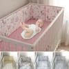 6Pcs Crib Liner Anti-Collision Breathable Cushioned Padded for Baby Crib Bumper Adjustable Washable Soft Padding for Sides