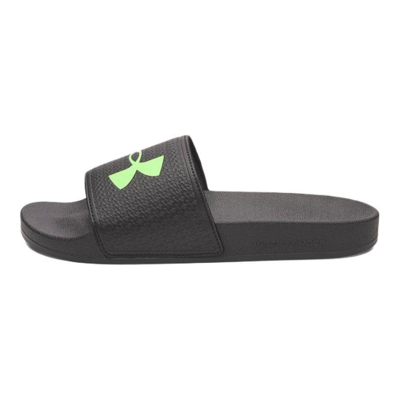 Under Armour Шлепанцы мужские черные с зеленым 6007527-003