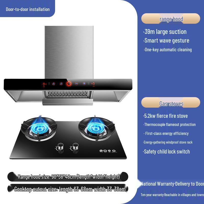 European Style High Suction Kitchen Range Hood: Top Mount T-Type with Automatic Cleaning.