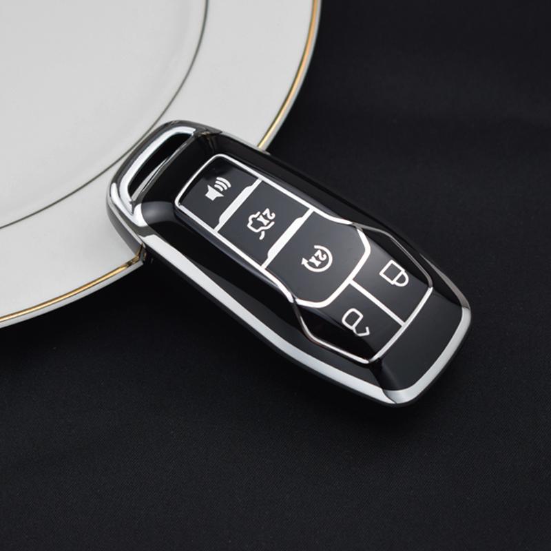 Чехол-брелок из мягкого ТПУ, чехол для автомобильного ключа, чехол-брелок для Ford Fusion Mondeo Mustang F-150 Explorer Edge 2015 2016 2017 2018, аксессуары