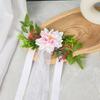Wedding Ceremony Chair Back Flowers Elegant Wedding Chair Back Flower Embellishment Decorative Flowers for Aisle