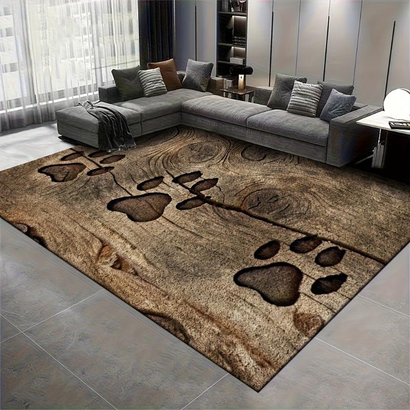 Soft Area Rug, Animal Paw Print Pattern Carpet, Non-slip, Machine Washable, for Bedroom/living Room/office/indoor/game Room