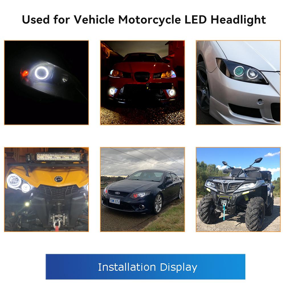 2 шт. DIY Devil Eyes светодиодный комплект колец Halo HID проектор автомобильные фары 360 градусов Demon Eyes светодиодные фонари модифицированные линзы Q5 Hela