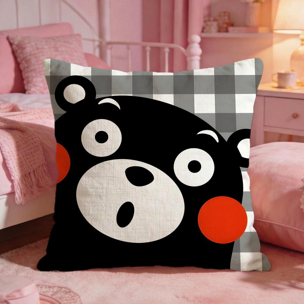 Kkumamons Cute Cartoon Cushion Cover Premium Comfort Reversible Pillow Cove Two In One Design For Any Room  Car Interior