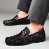 Мужские мокасины из натуральной кожи, универсальные роскошные деловые туфли 2024 года, нескользящие модные мужские туфли без застежек, удобные мужские туфли для вождения