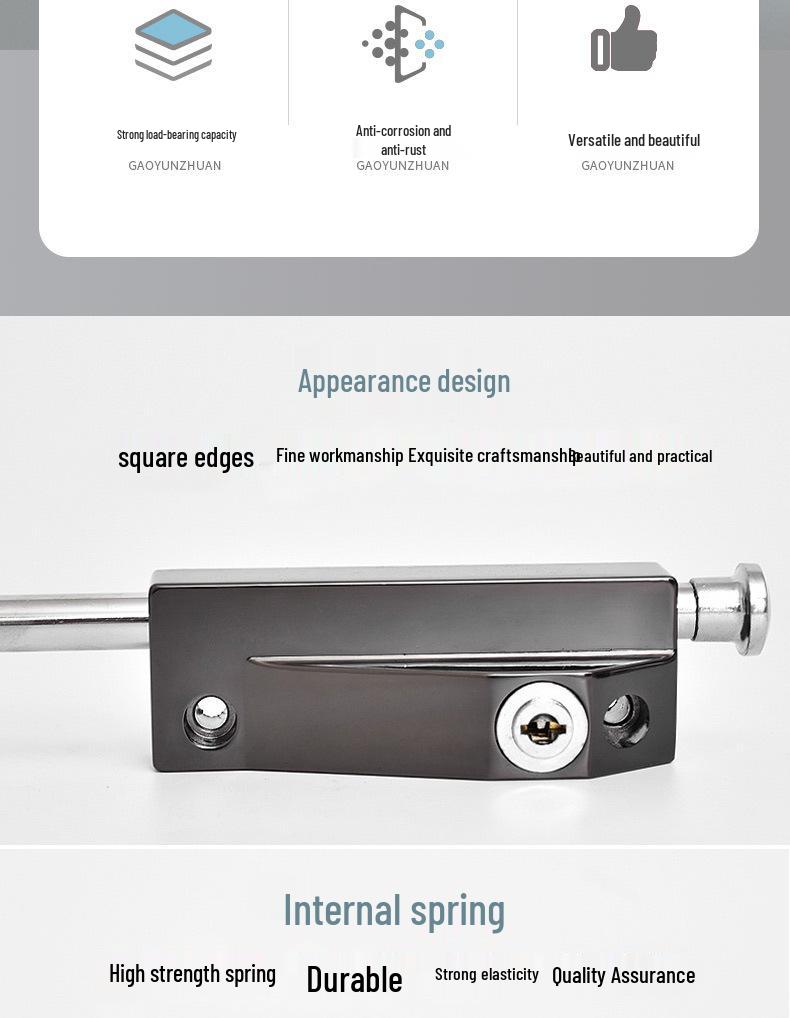 Защелка-замок для пола из алюминиевого сплава и вращающейся деревянной двери