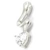 [I4220] - Silver Pendant 'Câlin' Silver-white (rhodium-plated) - 24x6 Mm