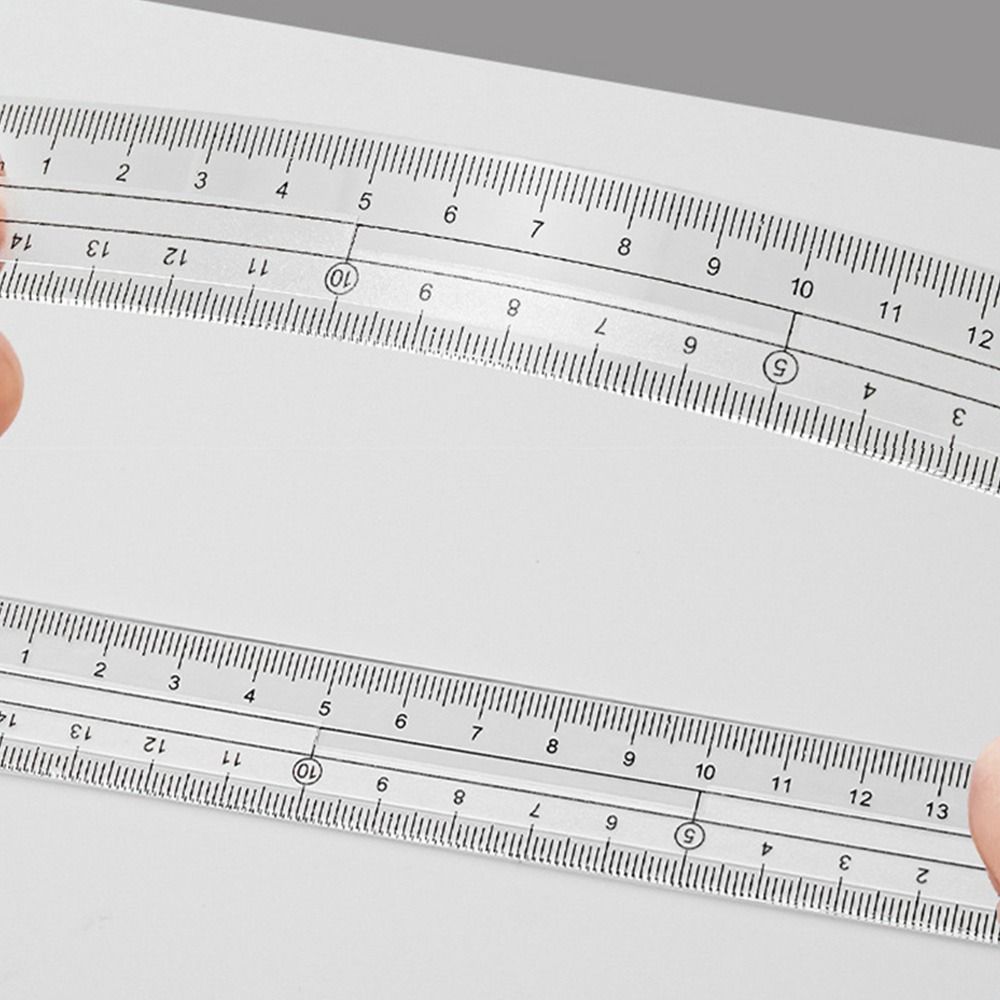 8PCS/Set Transparent Ruler Compasses Set Plastic Drawing Tool Multi-Function Protractor  Students
