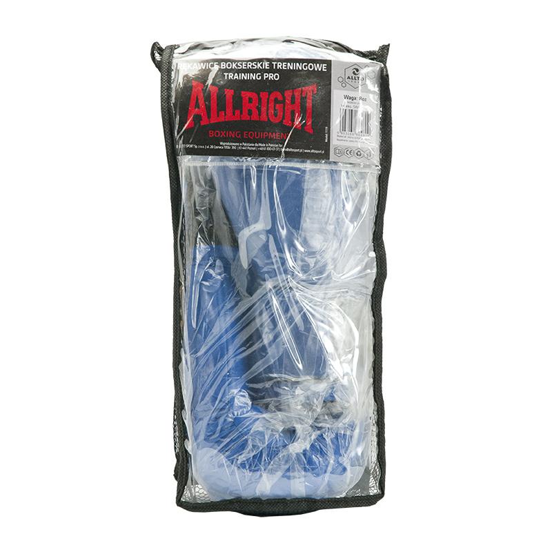 Rękawice bokserskie training pro 12oz allright 1119 niebieskie