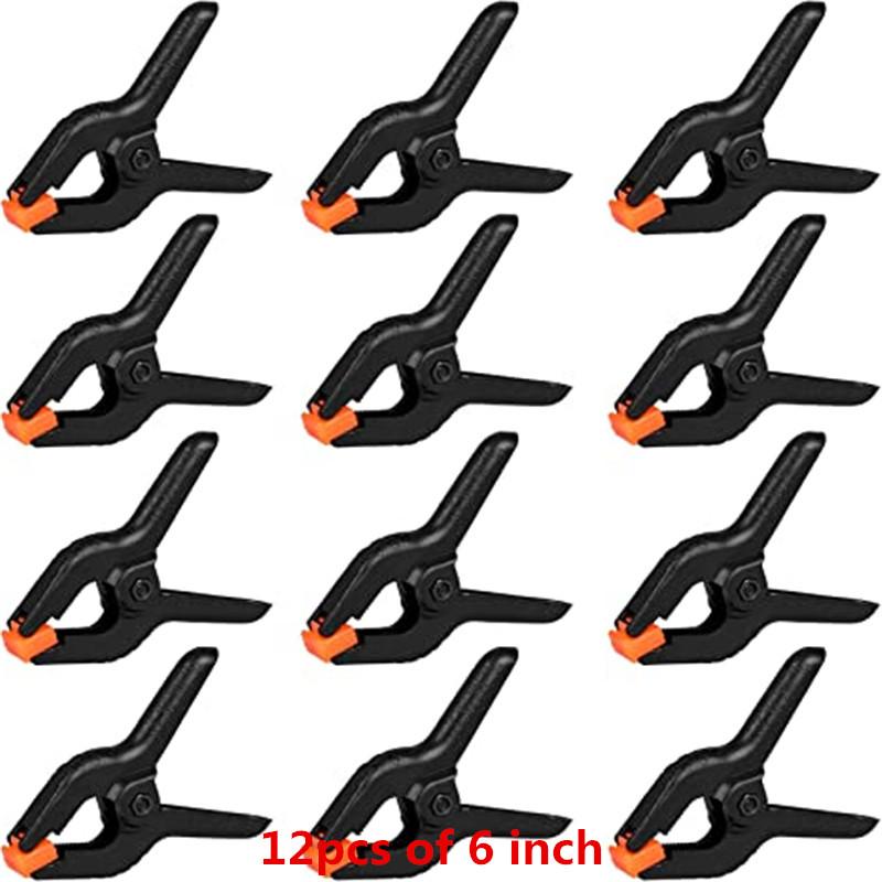 2/12PCS Photography Heavy Duty Muslin Clamps Photo Booth Background Stand Clip Fixed Backdrop Muslin & Green Screen