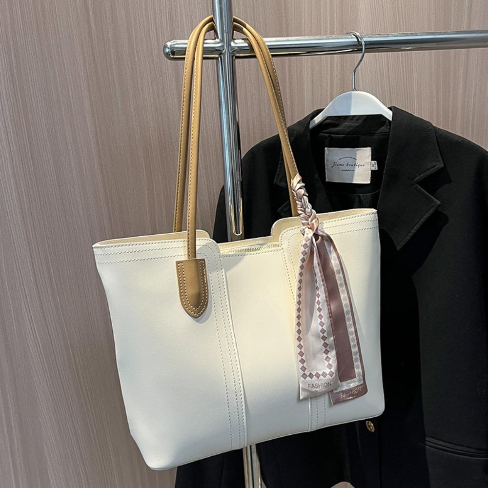 Silk Scarf One Shoulder Bag Korean Style Women Handbag Underarm Bag Tote Bag Shopping