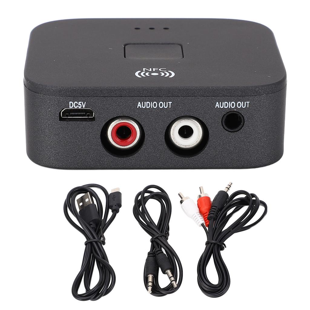 B11 RCA Bluetooth 5.0 приемник 3,5 мм AUX беспроводной музыкальный адаптер с функцией NFC для автомобиля ТВ