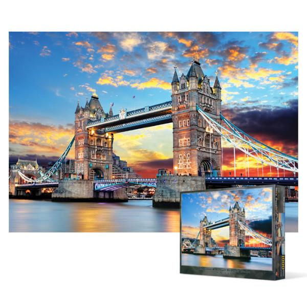 Пазл из 1000 деталей - London Tower Bridge charchanting sunset 2, популярная корейская головоломка